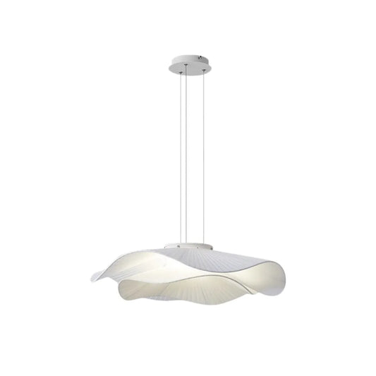 Suspension moderne en tissu blanc LED