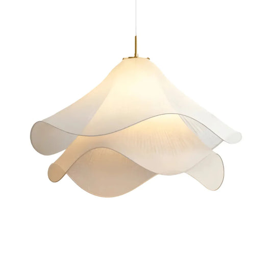 Suspension moderne en tissu en forme de fleur