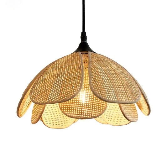 Suspension Moderne en Rotin Naturel