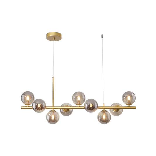 Lustre suspendu en verre LED pour salle à manger et salon