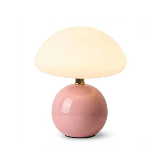 Lampe de table champignon LED en céramique Petit Lumio