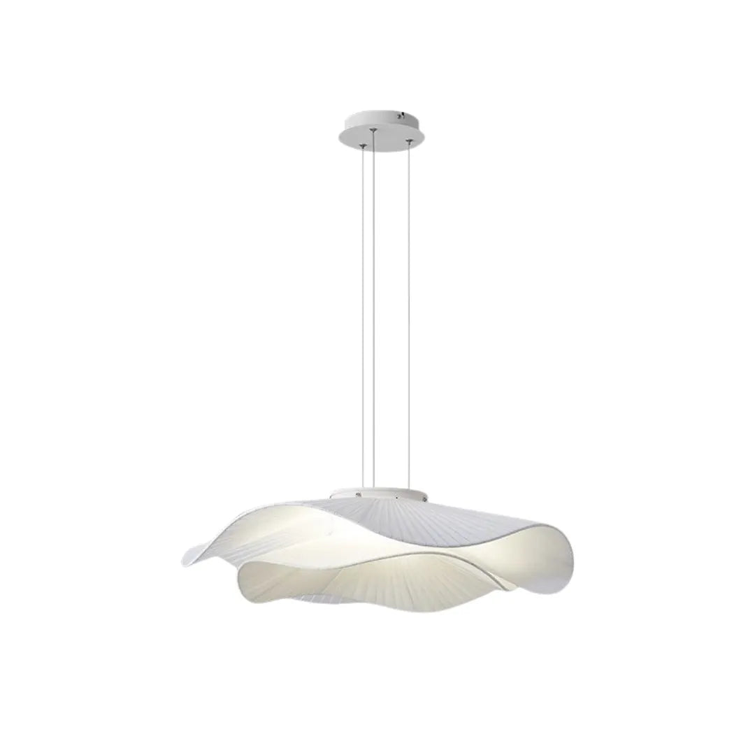 Suspension moderne en tissu blanc LED
