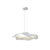 Suspension moderne en tissu blanc LED
