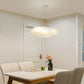 Suspension moderne en tissu blanc LED