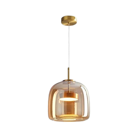 Suspension minimaliste moderne en verre Aurum Ø25 cm