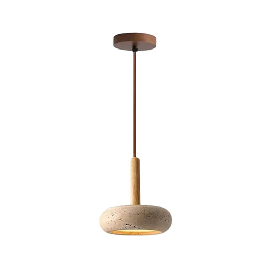 Suspension moderne en pierre travertin LED