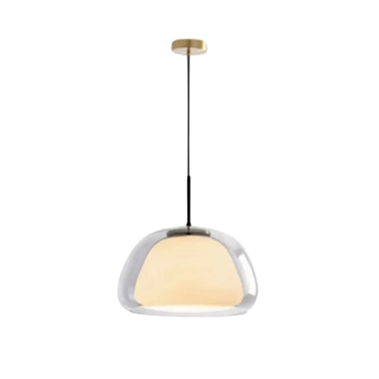 Suspension minimaliste en verre transparent pour salon